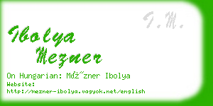 ibolya mezner business card